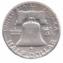 1951 - Stati Uniti Half Dollar  "Franklin - Bell" Argento BB+